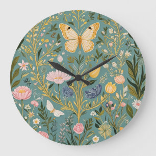 Fluttering Dreamscape Große Wanduhr