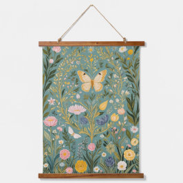 Fluttering Dreamscape Wandteppich Mit Holzrahmen