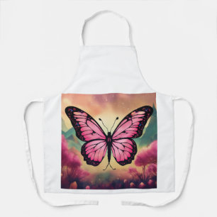 "Fluttering Elegance: Einzigartige Butterfly-Desig Schürze