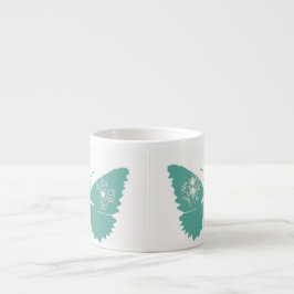 "Fluttering Elegance: Light Seagreen Butterfly Espressotasse