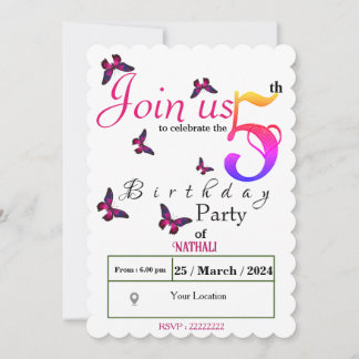 Fluttering Fun Einladung