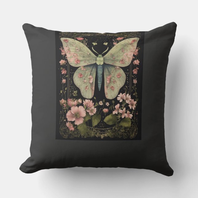"Fluttering Grace: Butterfly Beauty T-Shirt" Kissen (Vorderseite)