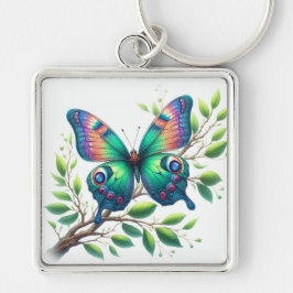"Fluttering Serenity: Butterfly-Schlüsselanhänger" Schlüsselanhänger