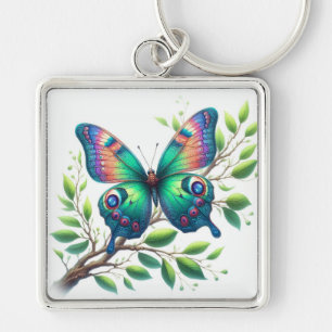 "Fluttering Serenity: Butterfly-Schlüsselanhänger" Schlüsselanhänger