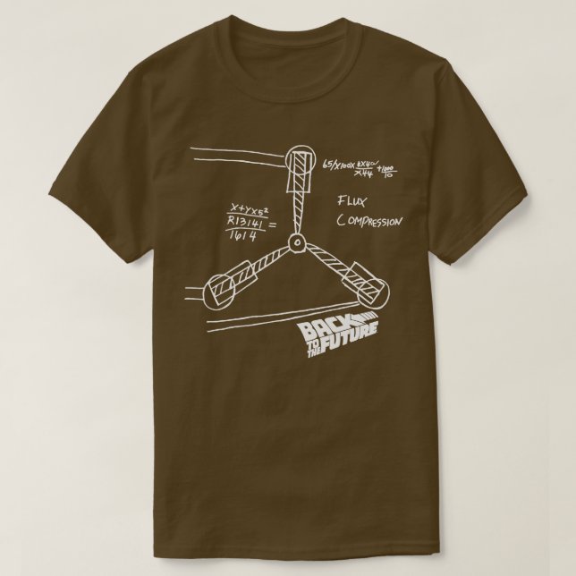 Flux Capacitor Sketch zurück in die Zukunft T-Shirt (Design vorne)