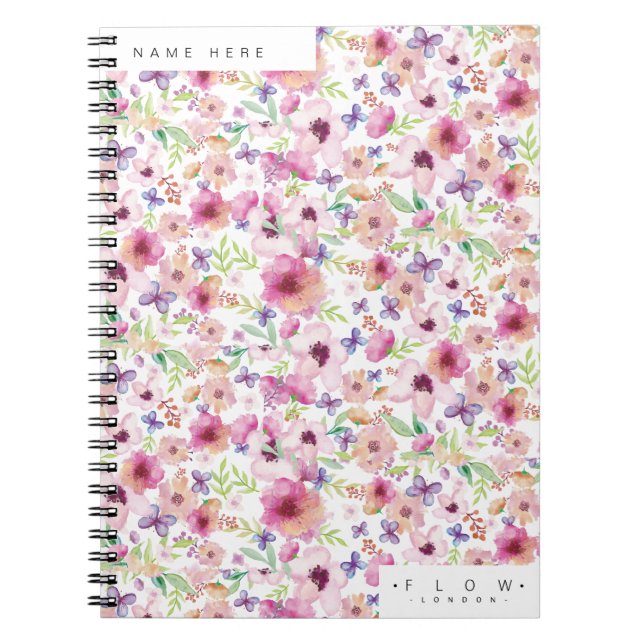 Flux - LONDRES - Carnet floral personnalisé (Devant)