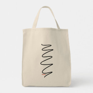 Flux Swirl Leinwand Tote Bag - Schwarz Tragetasche