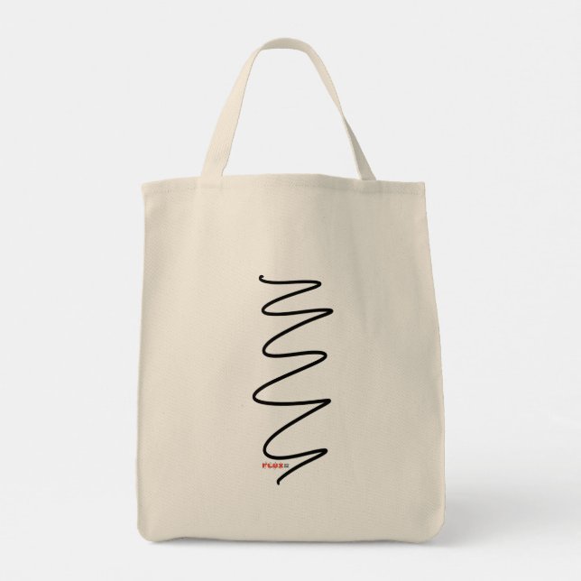 Flux Swirl Leinwand Tote Bag - Schwarz Tragetasche (Rückseite)