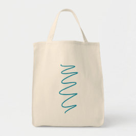 Flux Swirl Leinwand Tote Beutel - Aquamarin Tragetasche