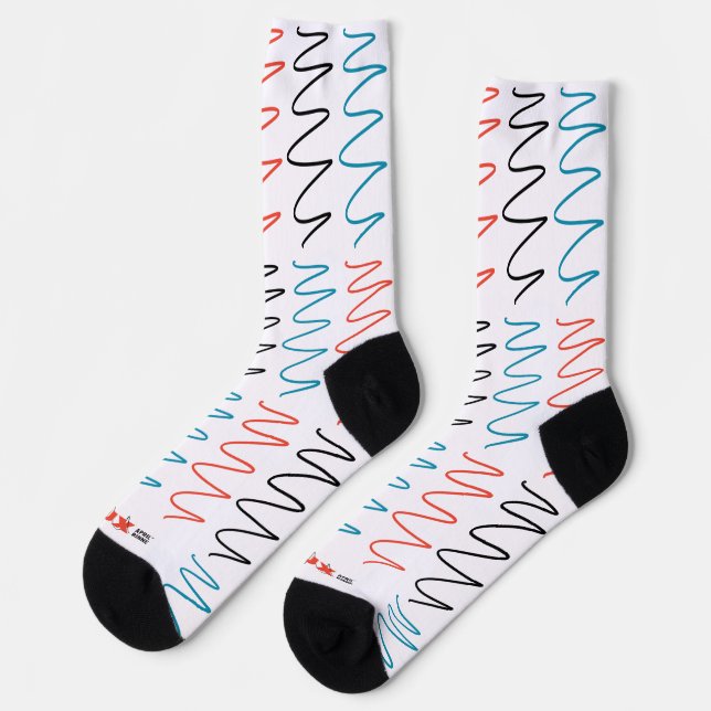"Flux Swirl"-Socken für Gemusterte Crew Socken (Linkes Detail)