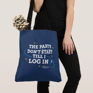FLVS Die Party beginnt nicht, Navy Blau/Weiß Tasche