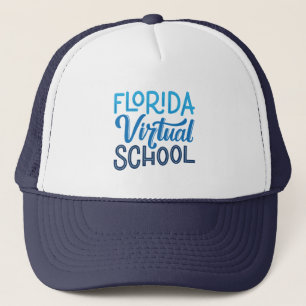 FLVS Handlettering Trucker Hat, Marine Truckerkappe