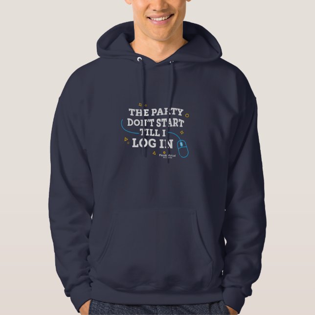 FLVS The Party Don't Start Navy Hoodie (Vorderseite)