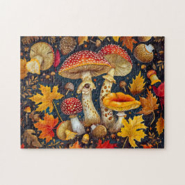 Fly Agariary Mushrooms unter Vollmondlicht
