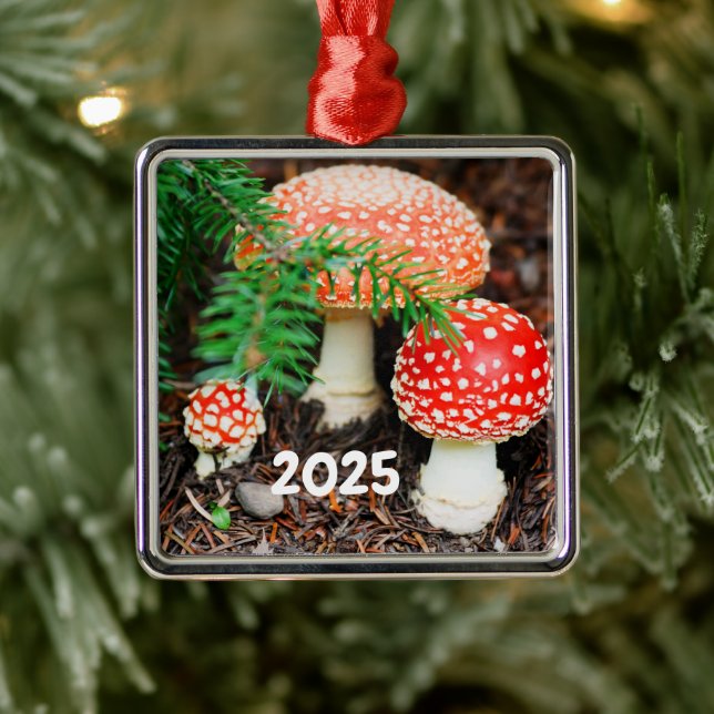 Fly Agaric Mushrooms Ornament Aus Metall (Baum)