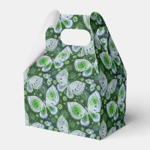 Fly Away Paisley Butterfly Print Green Geschenkschachtel