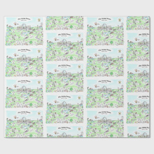 Fly Away Zuhause Gift Wrap Geschenkpapier