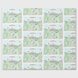 Fly Away Zuhause Gift Wrap Geschenkpapier