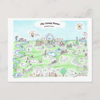 Fly Away Zuhause Postcard Postkarte