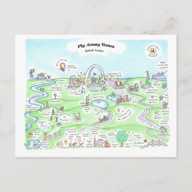 Fly Away Zuhause Postcard Postkarte (Vorderseite)