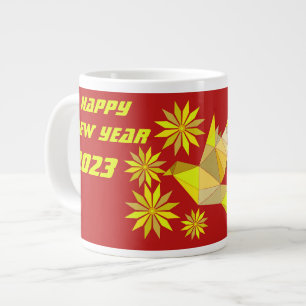 FLY BIRD MIT BLUME , FÜR NEUES JAHR 2023 Jumbo-Tasse