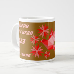 FLY BIRD MIT BLUME, GIFT NEUES JAHR 2023 FREUND Jumbo-Tasse