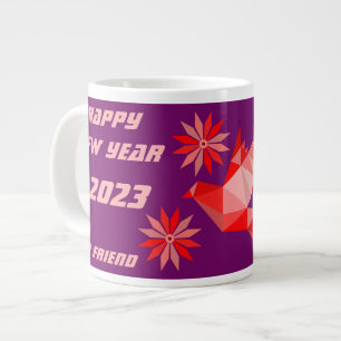 FLY BIRD MIT BLUME, GIFT NEUES JAHR 2023 FREUND Jumbo-Tasse