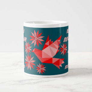 FLY BIRD MIT BLUME, GIFT NEUES JAHR 2023 FREUND Jumbo-Tasse