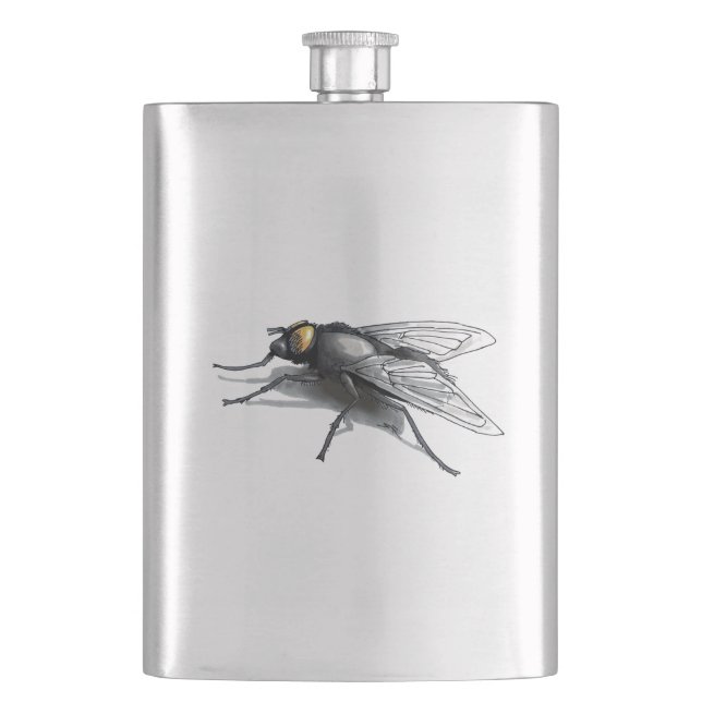 Fly Buddy Edelstahl-Kolben Flachmann (Vorderseite)
