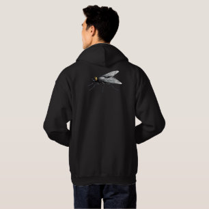 Fly Buddy Herren schwarze Kapuzenjacke hinten Hoodie