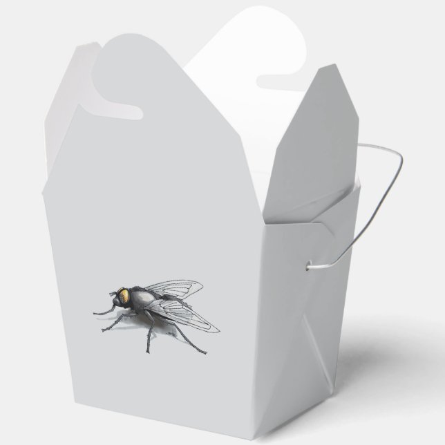 Fly Buddy Riesenfliege graue Abholbox Geschenkschachtel (Offen)