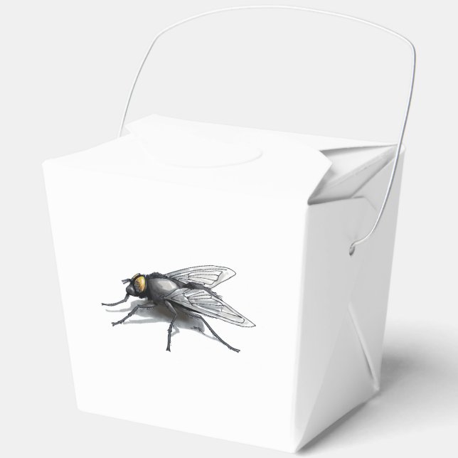 Fly Buddy Riesenfliege weiß Abholbox Geschenkschachtel (Vorderseite)