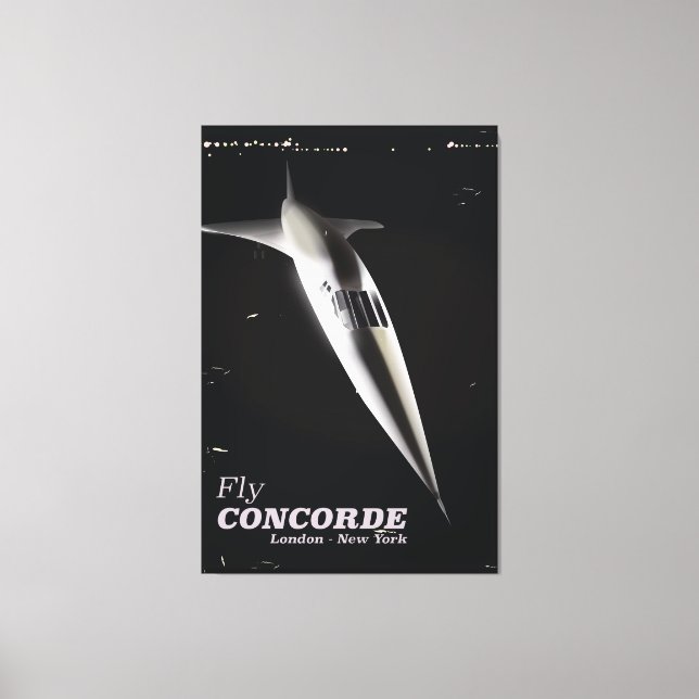 Fly Concorde Vintages Reiseplakat Leinwanddruck (Vorderseite)
