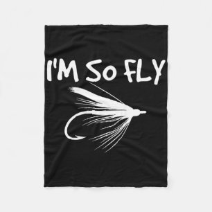 Fly-Fischen Lustiges Geschenk für Angler - Ich bin Fleecedecke