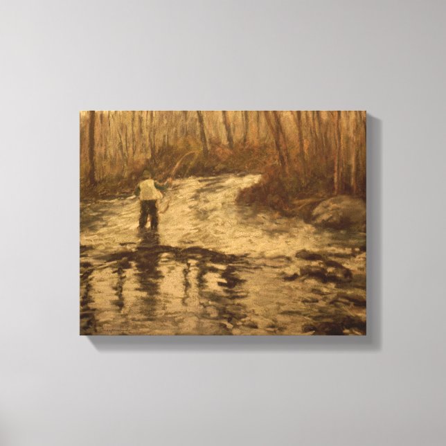 Fly Fisherman 11x14 Leinwanddruck (Vorderseite)