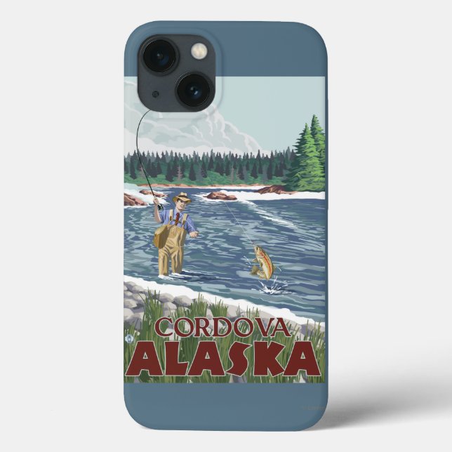 Fly Fisherman - Cordova, Alaska Case-Mate iPhone Hülle (Rückseite)