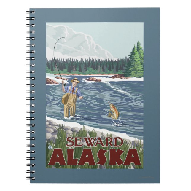 Fly Fisherman - Seward, Alaska Notizblock (Vorderseite)