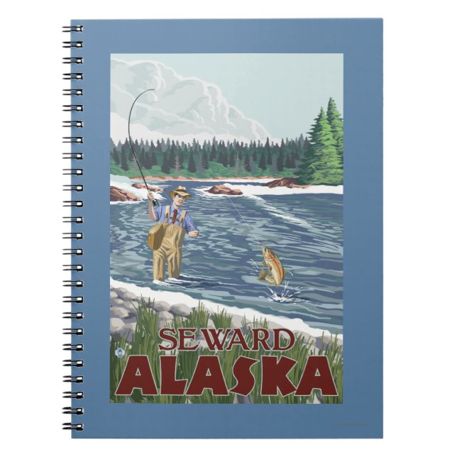 Fly Fisherman - Seward, Alaska Notizblock (Vorderseite)