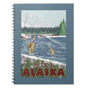 Fly Fisherman - Sitka, Alaska Notizblock