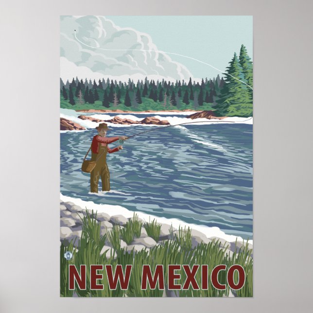 Fly FishermanNew Mexico Poster (Vorne)