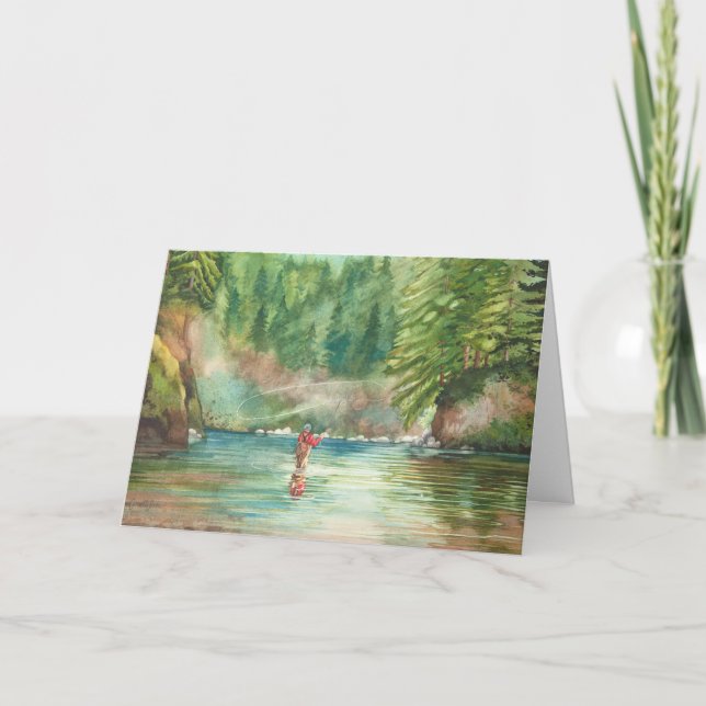 Fly Fishing Birthday Karte (Vorderseite)