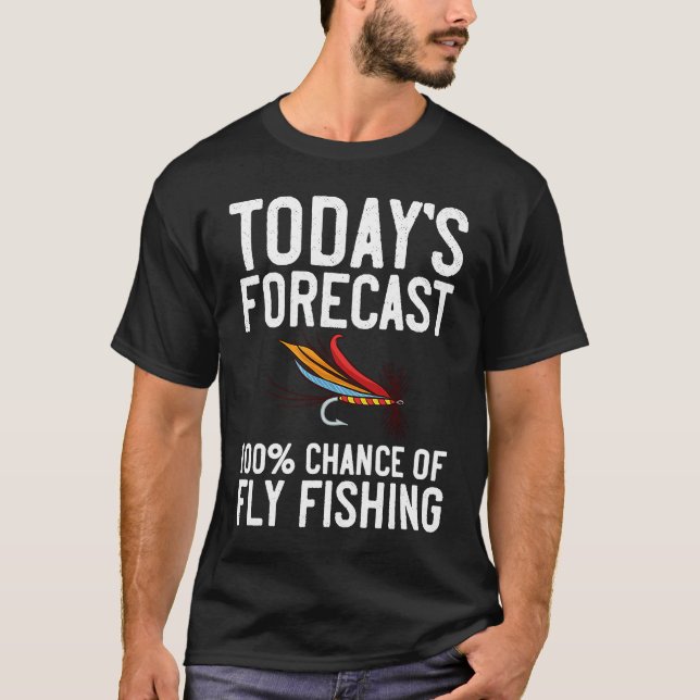 Fly Fishing Flies Fisherman Rod Bait Reel Lures  1 T-Shirt (Vorderseite)