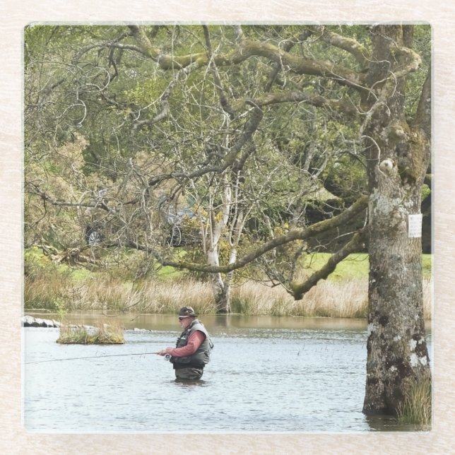 FLY FISHING GLASUNTERSETZER (Vorderseite)