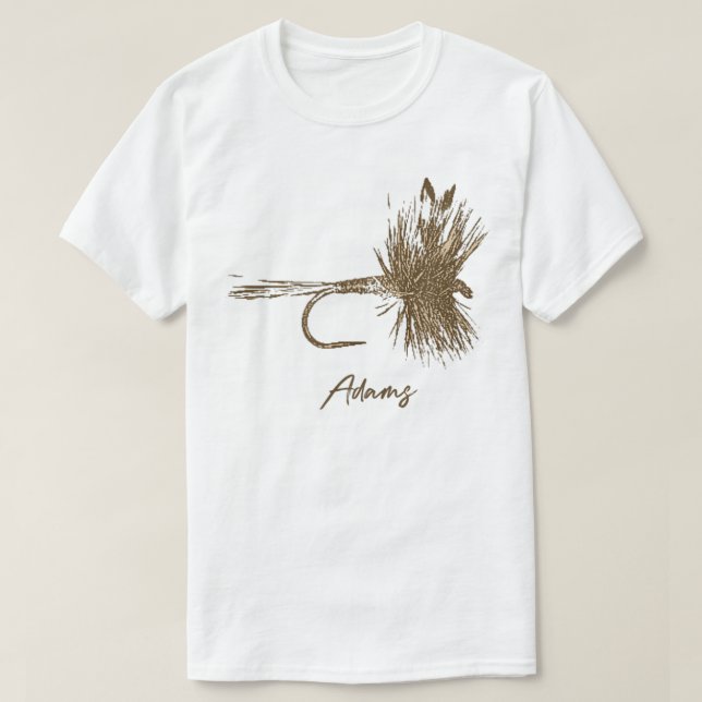 Fly Fishing Lure Adams Vintage T-Shirt (Design vorne)