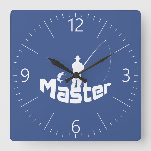 Fly fishing quadratische wanduhr (Vorderseite)