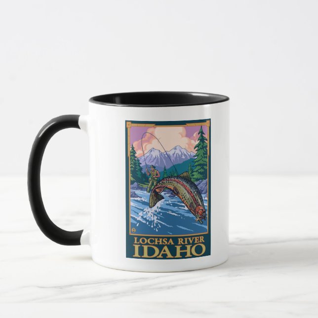 Fly Fishing Scene - Lochsa River, Idaho Tasse (Links)