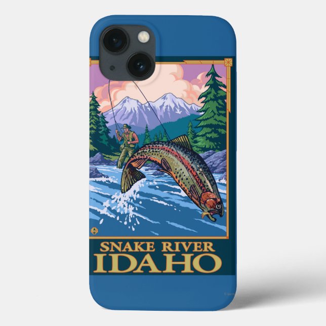 Fly Fishing Scene - Snake River, Idaho Case-Mate iPhone Hülle (Rückseite)