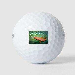 Fly Fishing Trout Salmon / Rainbow Trout Gift Golfball
