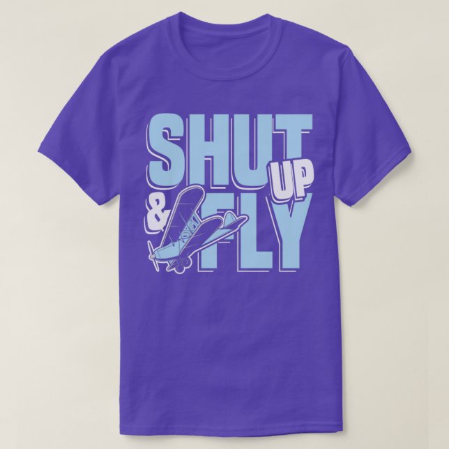 Fly Flugzeug Funny Sprichwort für Pilot und Kopilo T-Shirt (Design vorne)