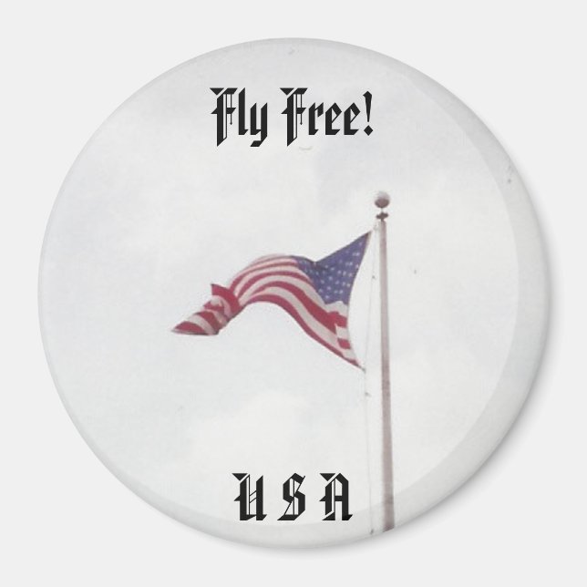 Fly Free USA Flag - Magnet (Vorne)